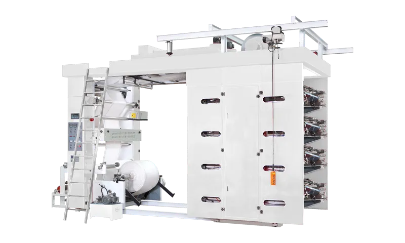8 Color Stack Flexo Printing Machine Flexographic Printer Bag press machine For BOPP OPP PET Film